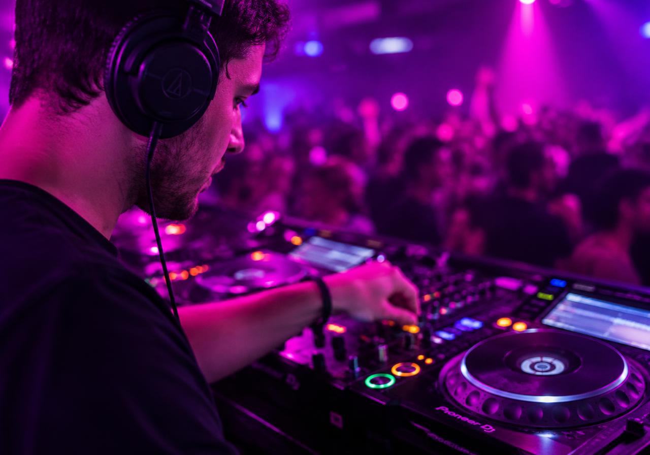DJ miksaa yökerhossa